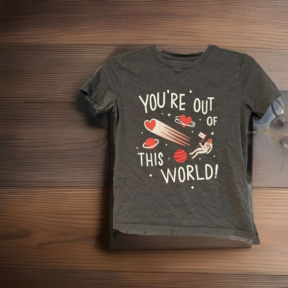 Cat & Jack Boys' "You're Out of This World" Space Astronaut Medium T-Shirt - Picture 1 of 5